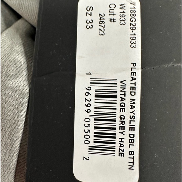 Paige Womens Pleated Mayslie Double Button Jeans - Vintage Grey Haze New With Ta - Picture 3 of 3